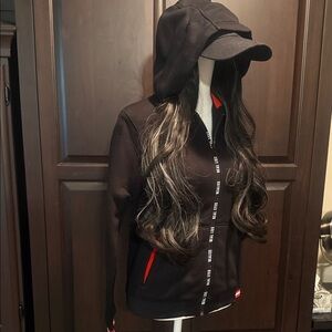 Givenchy Black Hoodie with Red Details